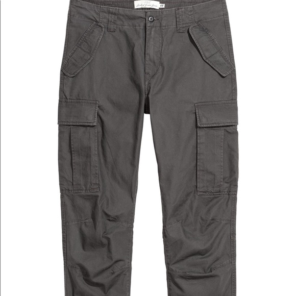 h&m grey cargo pants